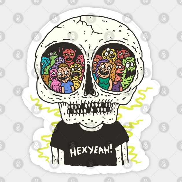 Skull Sticker by hex